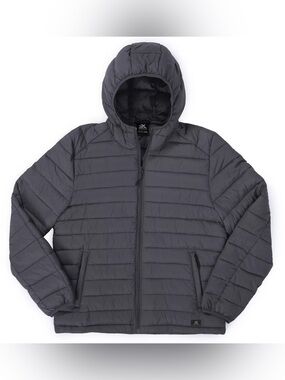 ZeroXposur Men's Hooded Puffer Jacket in Charcoal Gray
